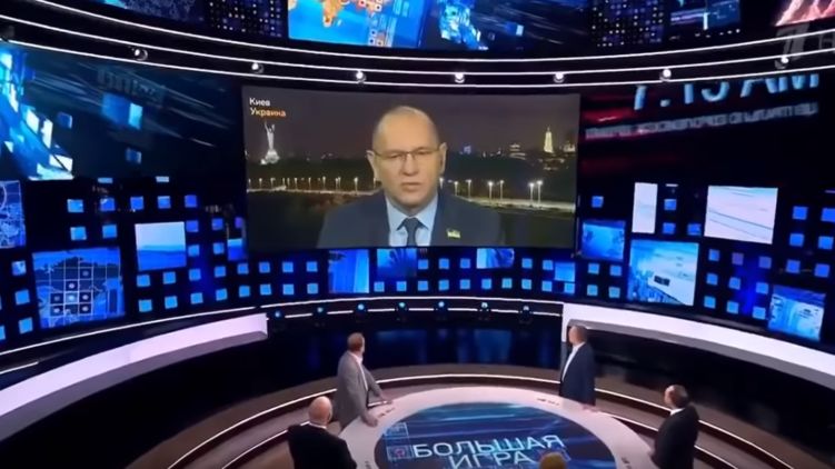 Евгений Шевченко в эфире 1 канала. Скриншот из видео
