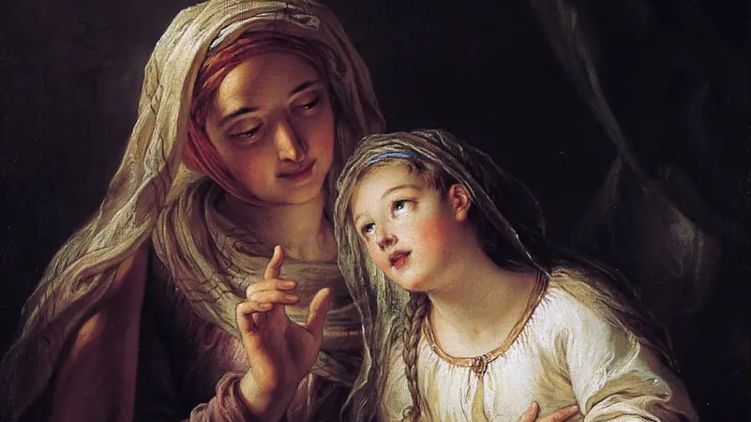 Святая Анна с дочерью Марией, художник Куапель Шарль Антуан. Фото: speedmuseum