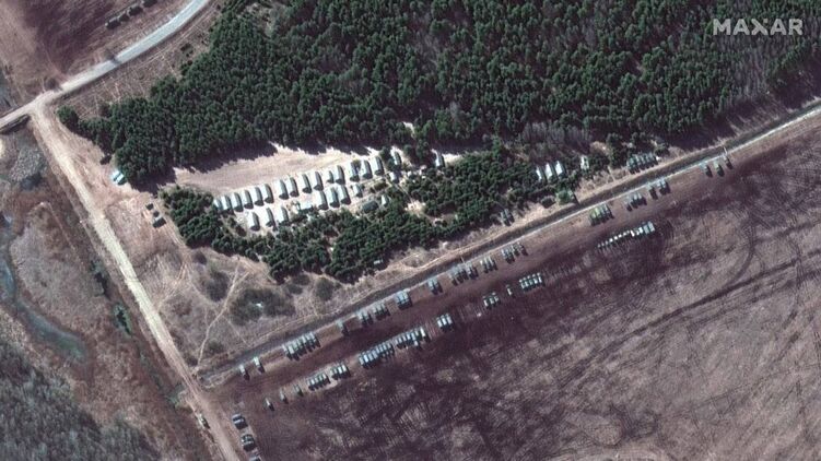 Скопление войск в Гомельской области Беларуси на границе с Украиной