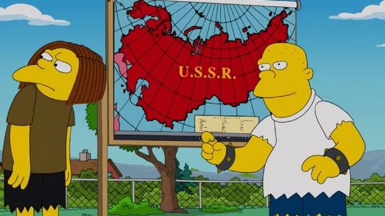 В Симпсонах показали карту СССР с Украиной и Скандинавией