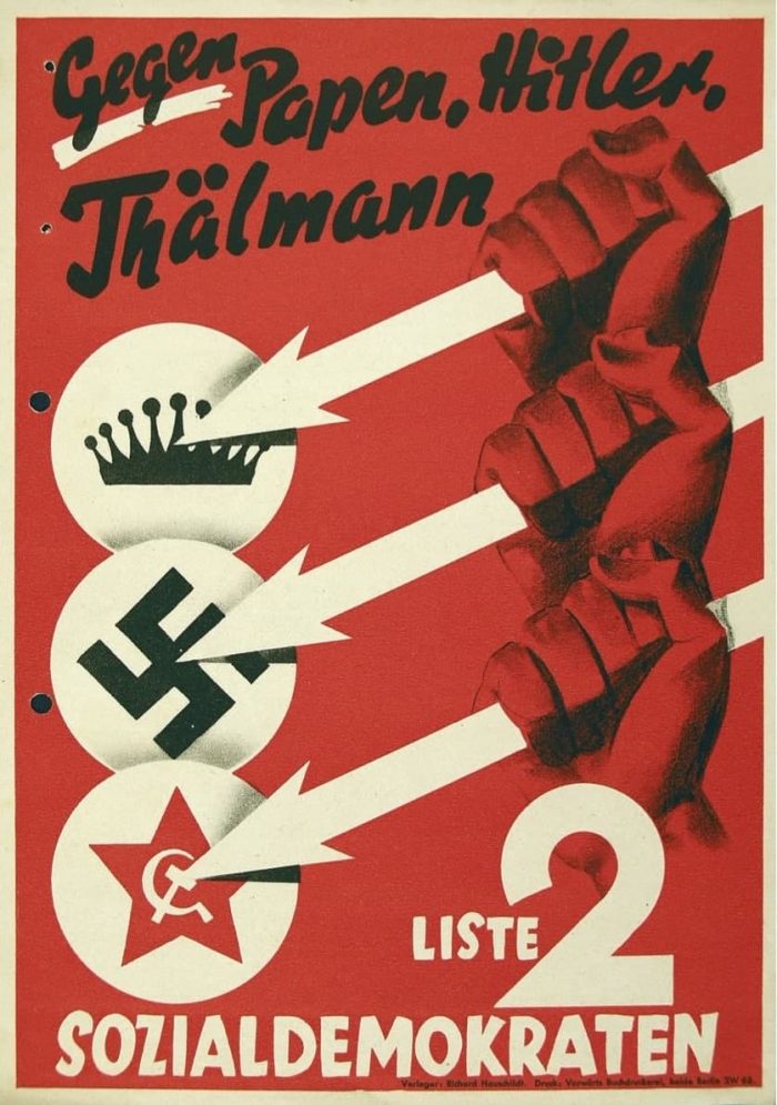Предвыборные плакаты СДПГ в 1932 году