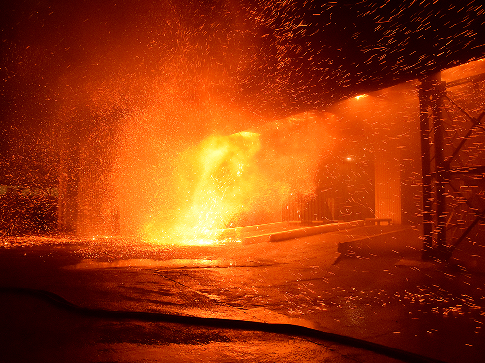 Пожар на зерновом терминале. Фото: ГСЧС