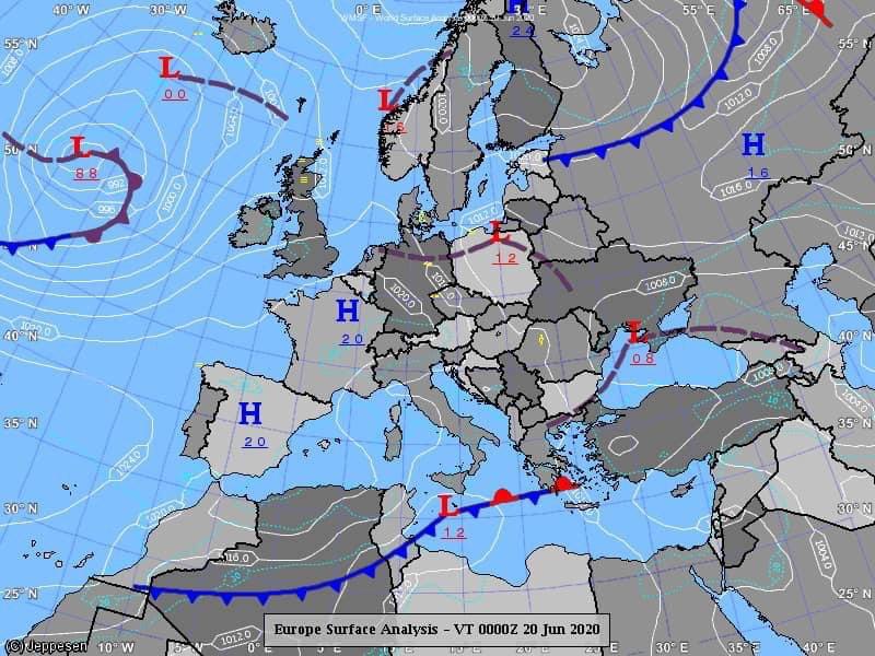 Карта прогноза погоды от Натальи Диденко. Фото: t.me/PohodaNatalka