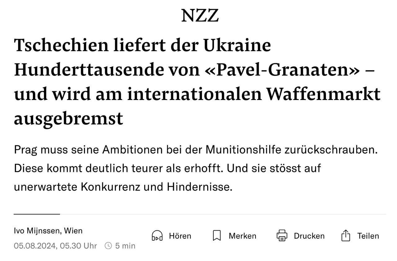 Знімок заголовка у Neue Zürcher Zeitung