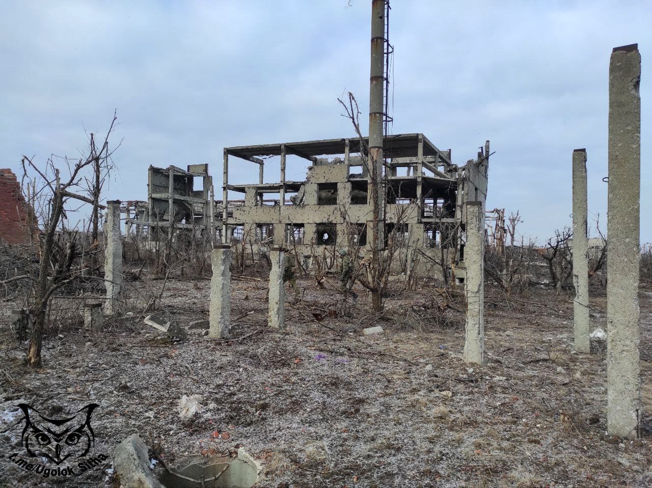 Фото (2) разрушенной Авдеевки. Источник - Телеграм